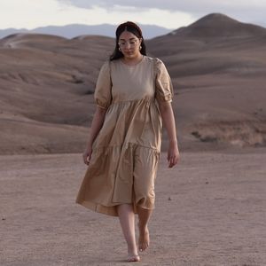 Zara tan (beige) midi dress